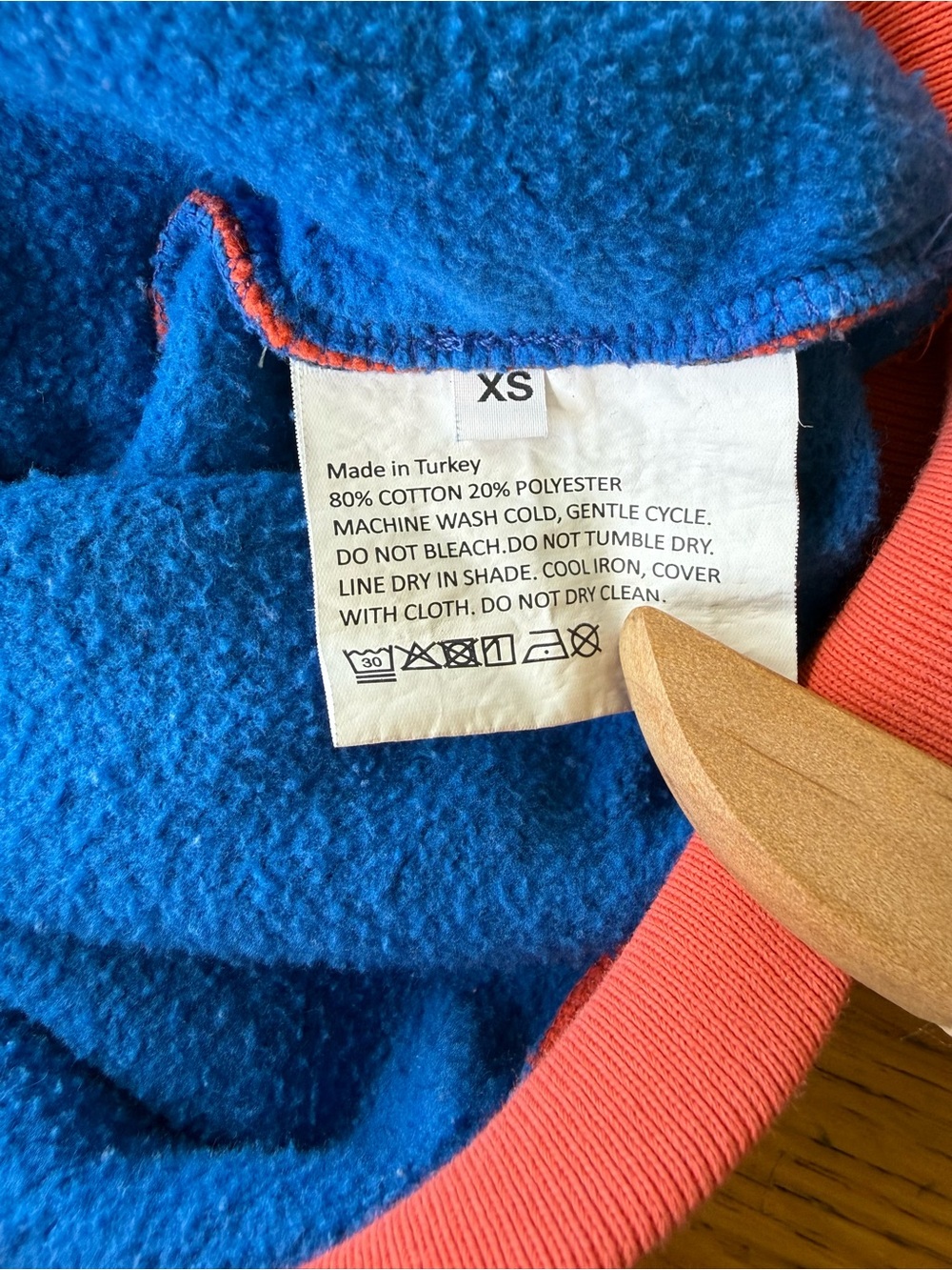 ERL blue & orange wave hoodie - Picture 10 of 10